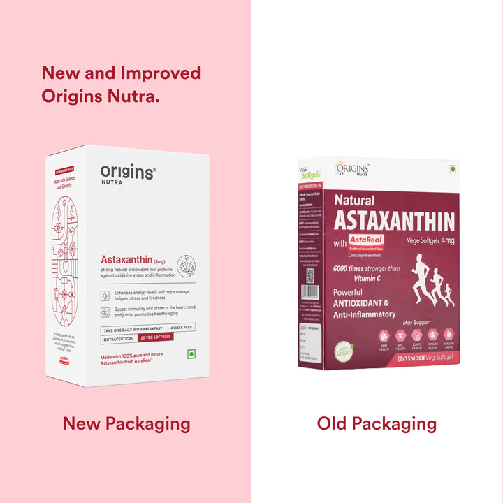 antioxidant astaxanthin  old and new product images
