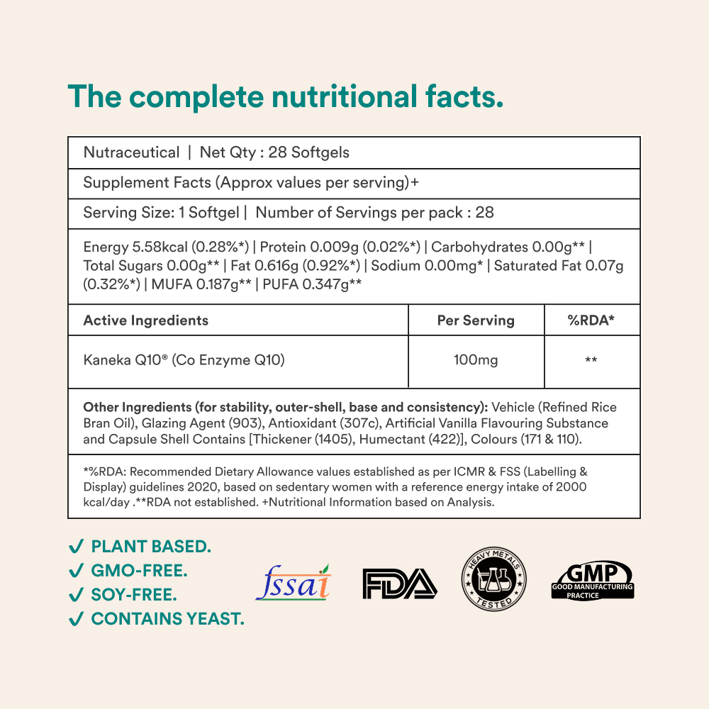 CoQ10(100 mg) - Origins Nutra