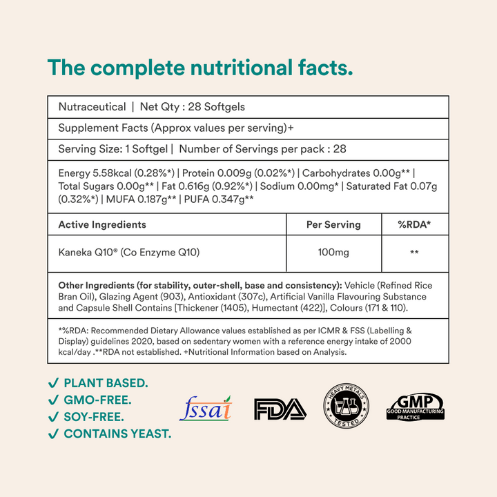 CoQ10(100 mg) - Origins Nutra