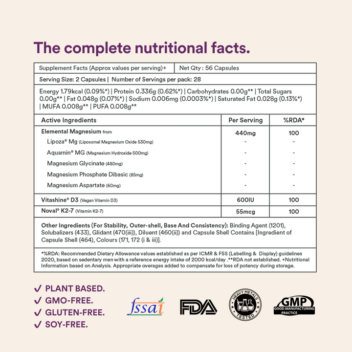 Magnesium + D3 + K2 For Men - Origins Nutra