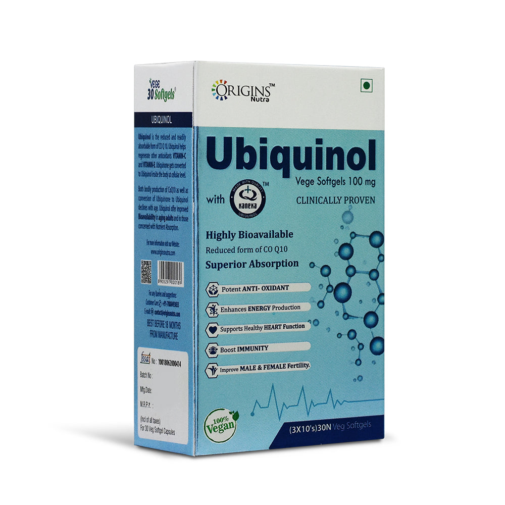 Natural Ubiquinol 100mg - Reduced form of CoQ10