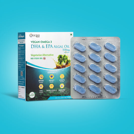 Vegan Omega 3 DHA+EPA Algal Oil